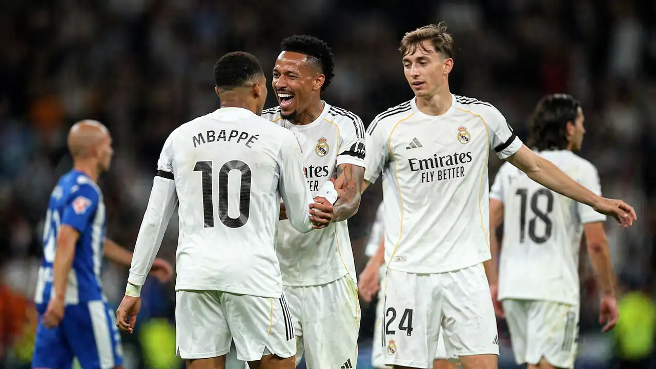 Real Madrid vs Alavés Mbappé scores, Militão hurt